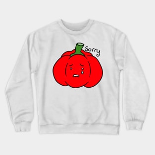 Sorry Red Bell Pepper Crewneck Sweatshirt